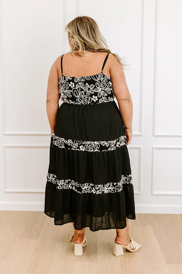 Resort Views Floral Embroidered Midi Dress Curves sold by Impressions product image thumbnail 4