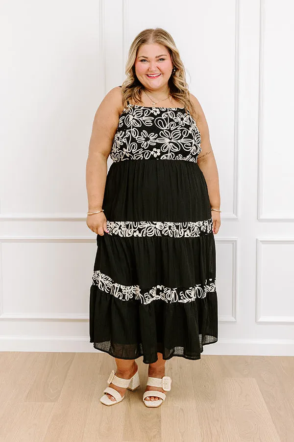 Resort Views Floral Embroidered Midi Dress Curves sold by Impressions