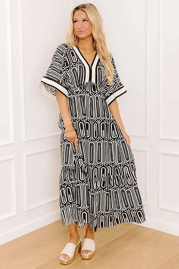 Art Gallery Social Midi Dress in Black sold by Impressions