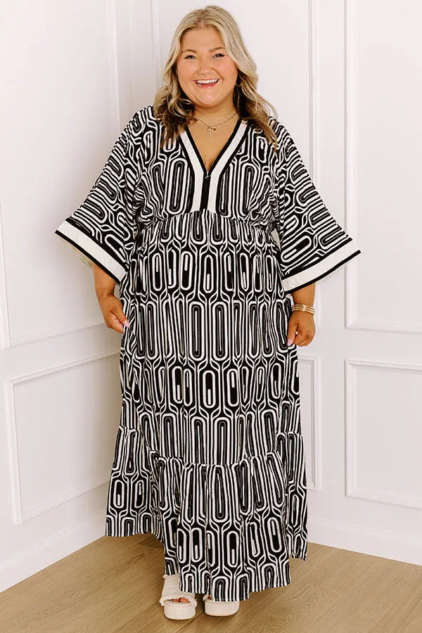 Art Gallery Social Midi Dress in Black Curves sold by Impressions product image thumbnail 5