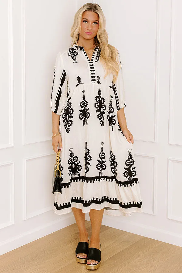 Playa Del Perfection Midi Dress in Cream sold by Impressions