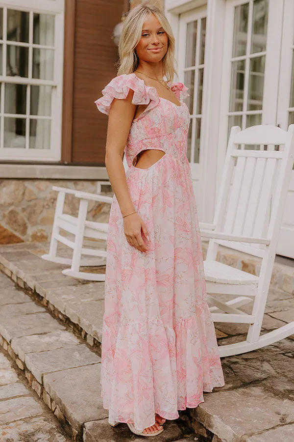 Romantic Notion Floral Cutout Maxi Dress sold by Impressions product image thumbnail 4