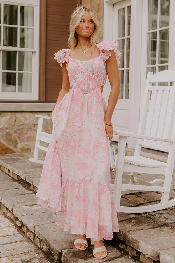 Romantic Notion Floral Cutout Maxi Dress sold by Impressions