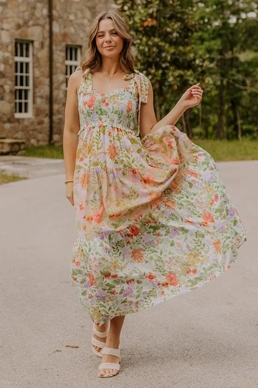 Sweet Moments Floral Tiered Maxi Dress sold by Impressions