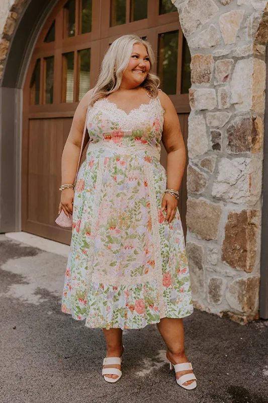 Whimsical Ways Floral Midi Dress Curves sold by Impressions