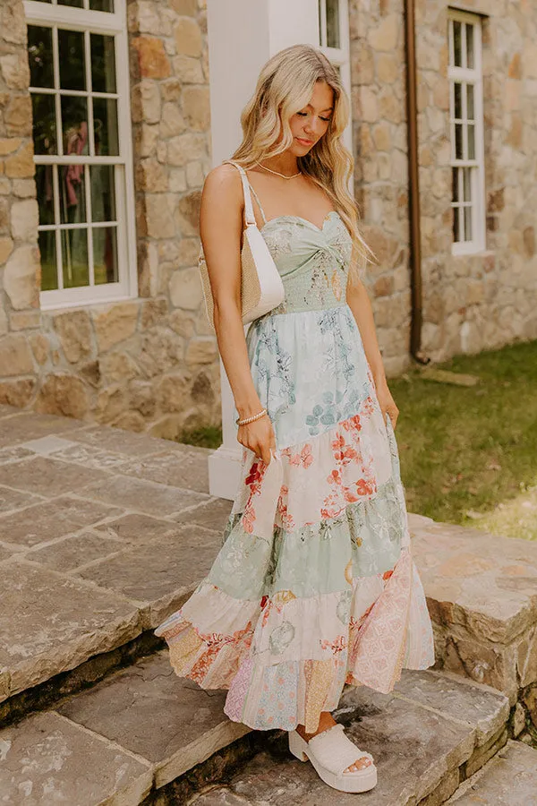Whisk Me Away Floral Tiered Maxi Dress sold by Impressions