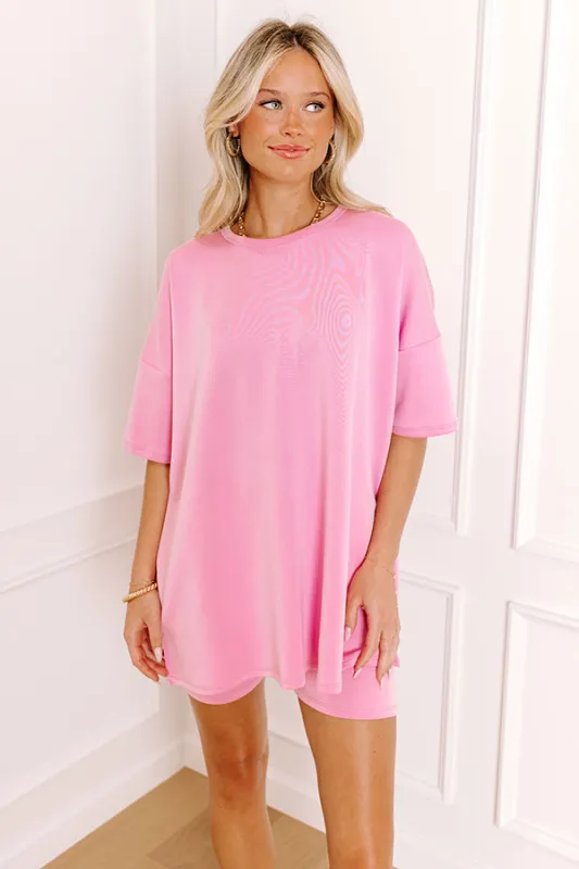 Sweet Serenity Oversized Tee in Pink sold by Impressions