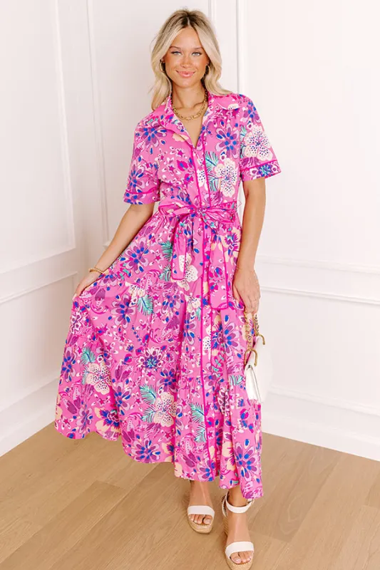 Full Bloom Button Down Midi Dress sold by Impressions