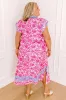 Veranda Views Floral Midi Dress in Pink Curves sold by Impressions