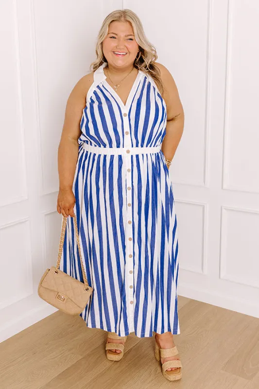Sail Away Stripe Midi Dress Curves sold by Impressions