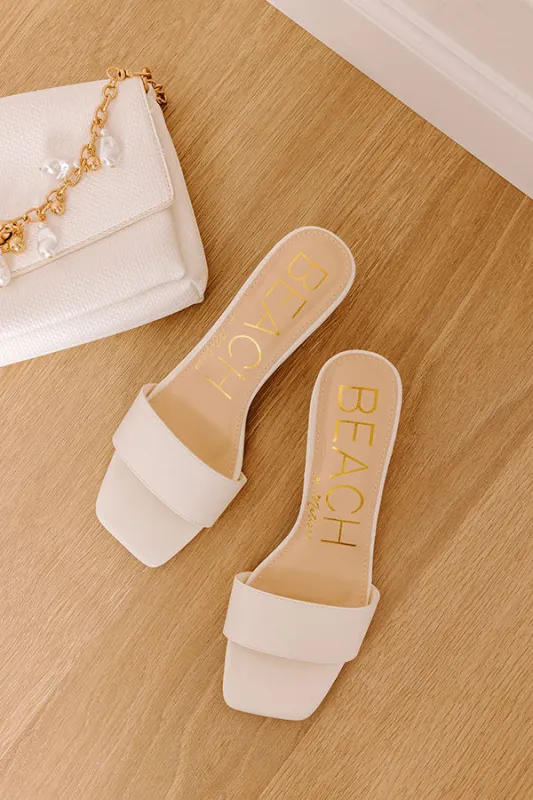 Capricorn Faux Leather Heel in Ivory sold by Impressions