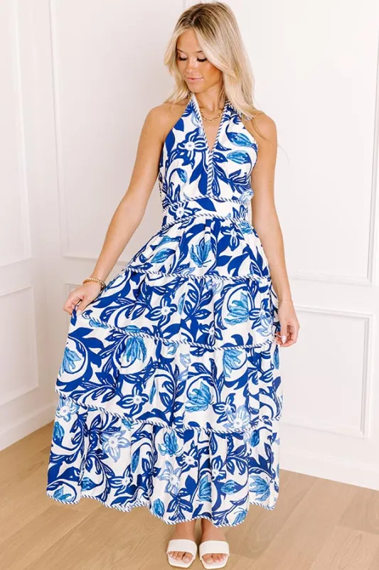 Tropical Villa Floral Tiered Midi Dress sold by Impressions