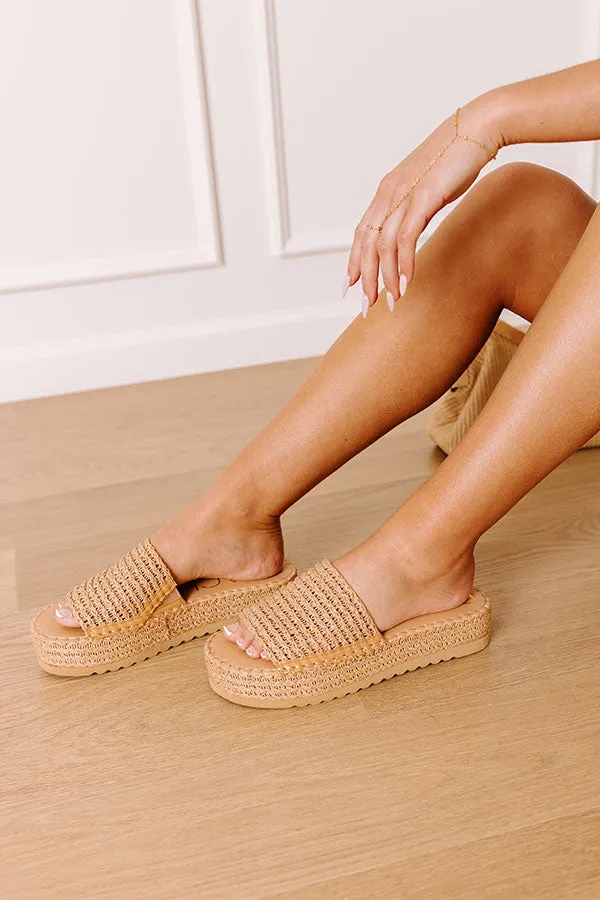 Del Mar Raffia Woven Platform Sandal in Tan sold by Impressions product image thumbnail 2