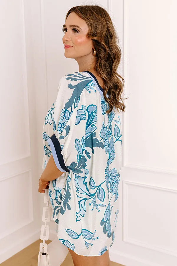 Veranda Views Floral Top in Blue sold by Impressions product image thumbnail 4