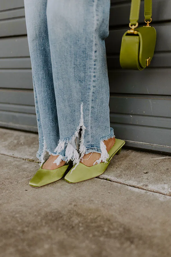 Tegan Satin Heel in Lime sold by Impressions product image thumbnail 2