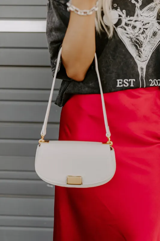 Simple Staple Faux Leather Purse in Ivory sold by Impressions