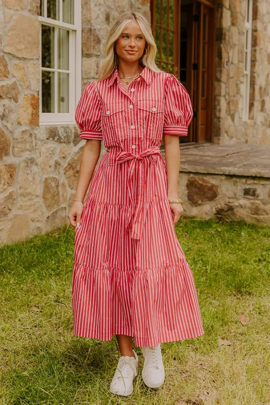 Picnic Date Stripe Midi Dress sold by Impressions