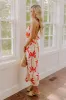 Palm Tree Paradise Halter Midi Dress sold by Impressions