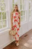 Palm Tree Paradise Halter Midi Dress sold by Impressions