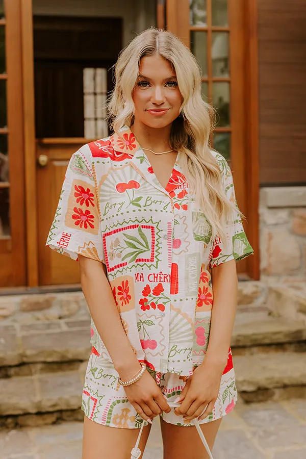 Ma Cherie Button Up Top sold by Impressions