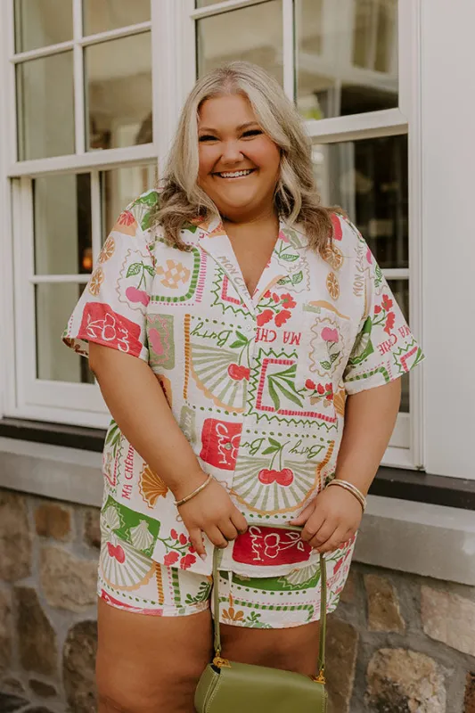 Ma Cherie Button Up Top Curves sold by Impressions