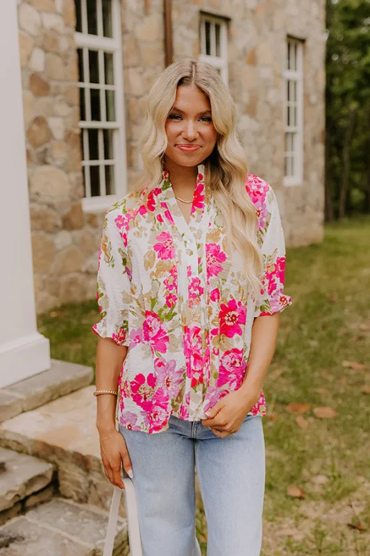 Garden Gorgeous Floral Top sold by Impressions