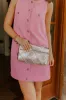 Posh Mode Faux Leather Clutch in Silver sold by Impressions