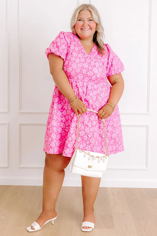 Botanical Bliss Jacquard Mini Dress Curves sold by Impressions