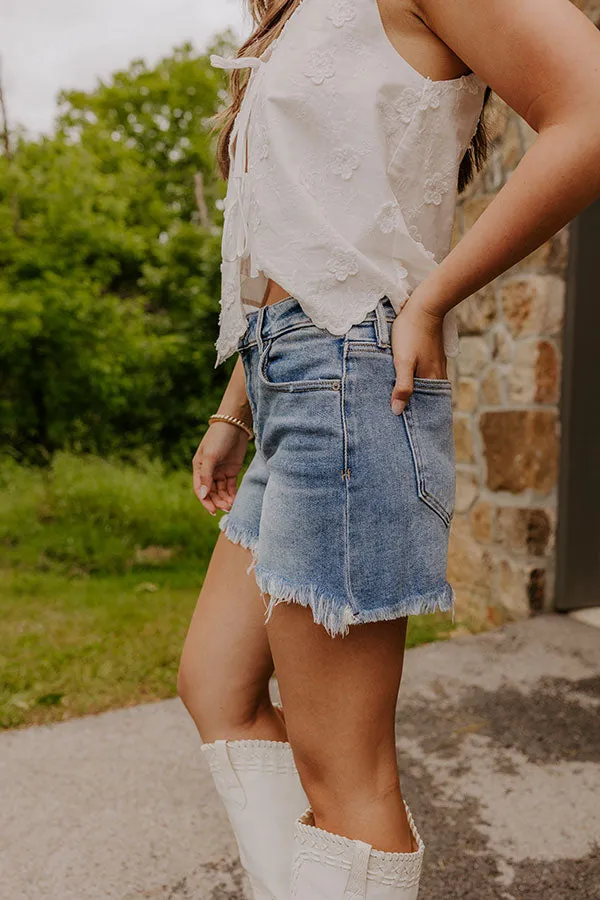 HIDDEN JEAN Bailey High Waist Frayed Shorts sold by Impressions product image thumbnail 3