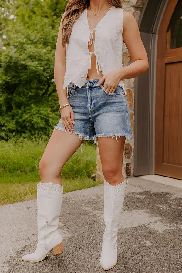 HIDDEN JEAN Bailey High Waist Frayed Shorts sold by Impressions