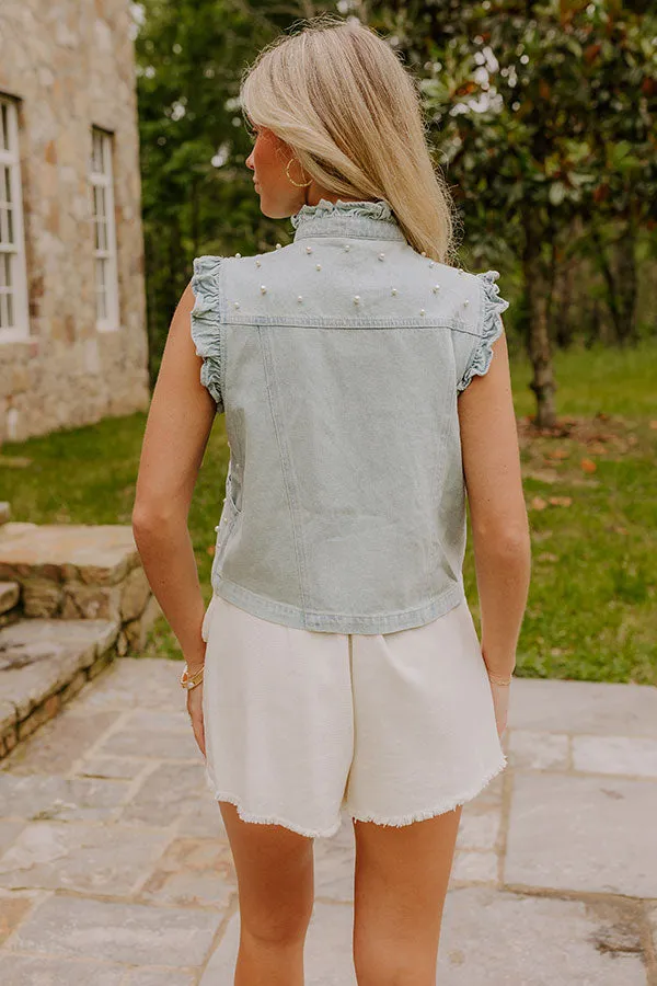 Chic Vibes Pearl Embellished Vest sold by Impressions product image thumbnail 5