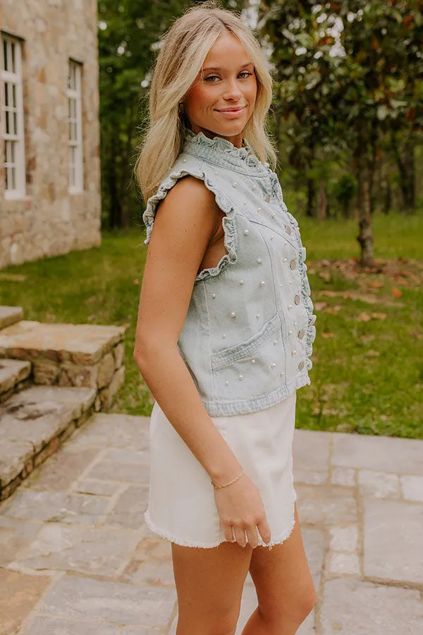 Chic Vibes Pearl Embellished Vest sold by Impressions product image thumbnail 4