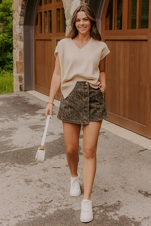 Chic Vibes Knit Vest Top in Light Beige sold by Impressions product image thumbnail 2