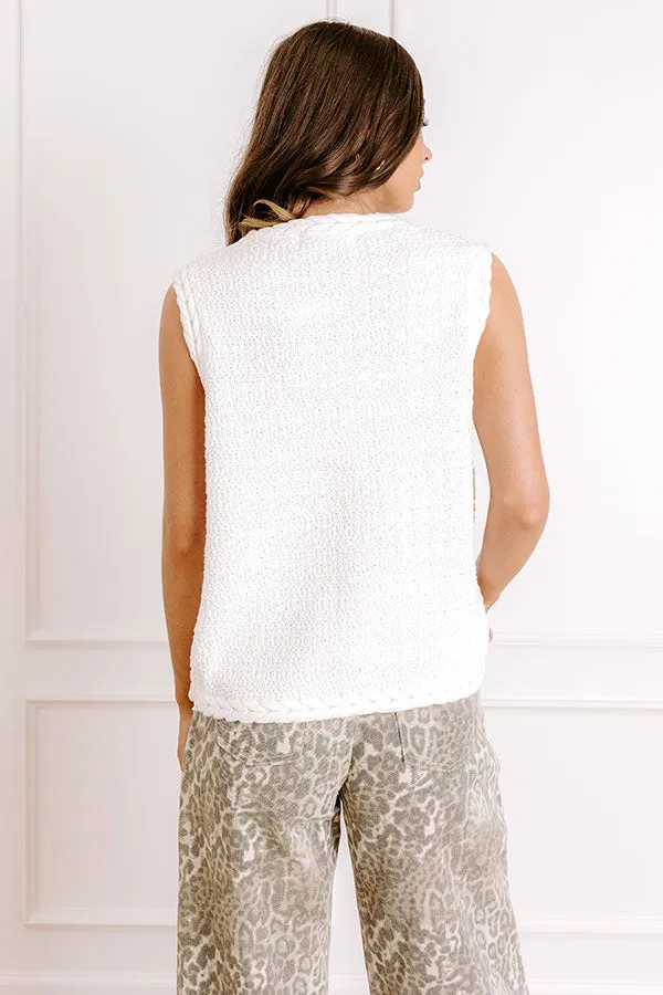Pier Cafe Cutie Knit Top in White sold by Impressions product image thumbnail 5