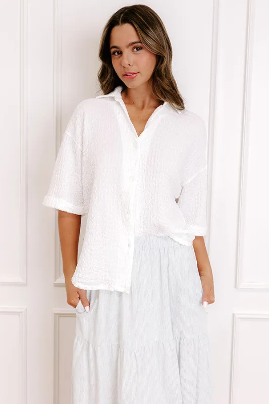 Sweet Coast Button Up Top sold by Impressions