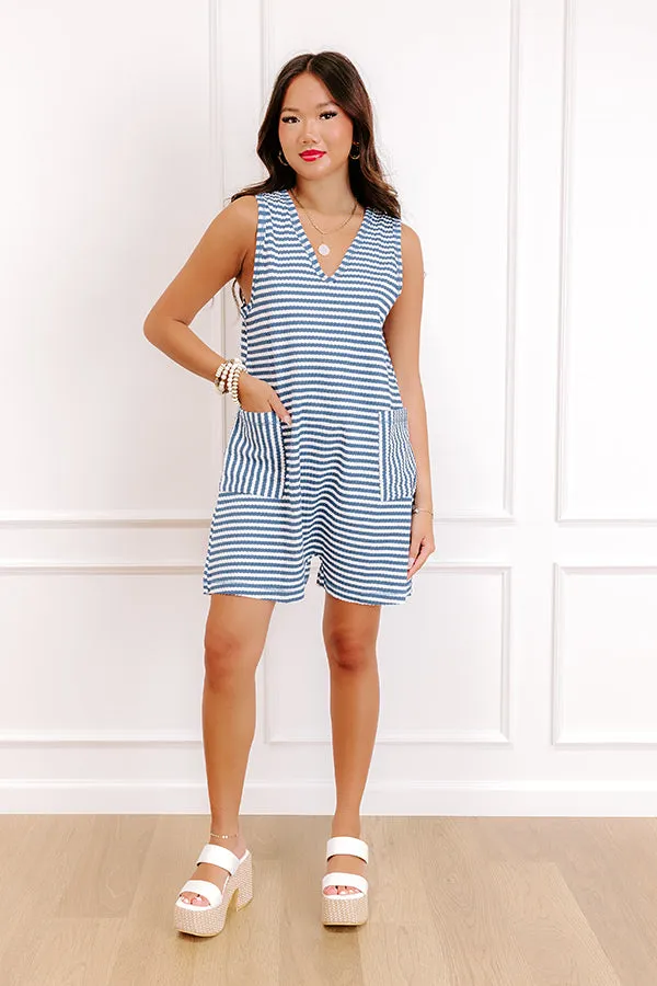 Dockside Charm Knit Romper In Lapis Blue sold by Impressions product image thumbnail 3