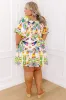 Party On Town Square Floral Smocked Mini Dress Curves sold by Impressions