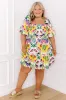 Party On Town Square Floral Smocked Mini Dress Curves sold by Impressions