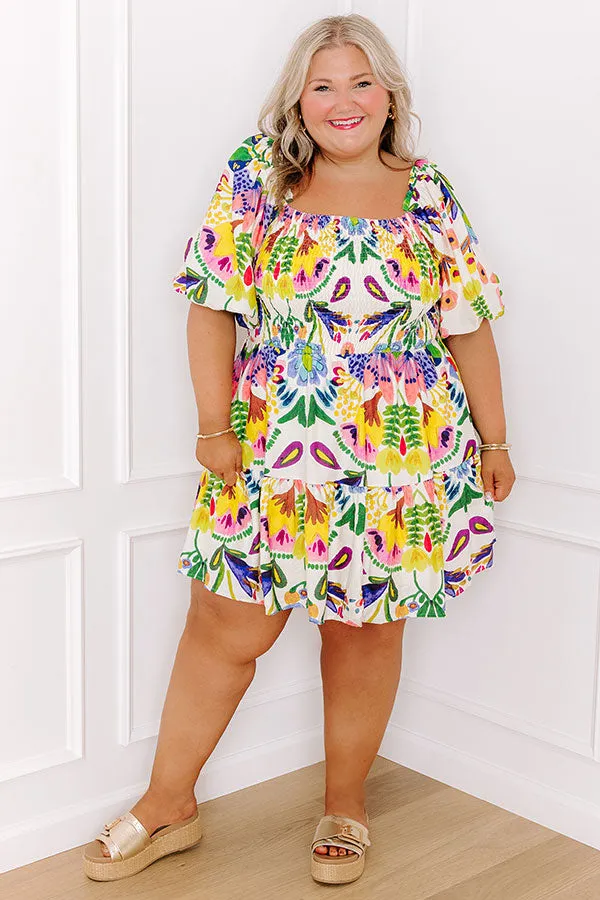 Party On Town Square Floral Smocked Mini Dress Curves sold by Impressions product image thumbnail 2