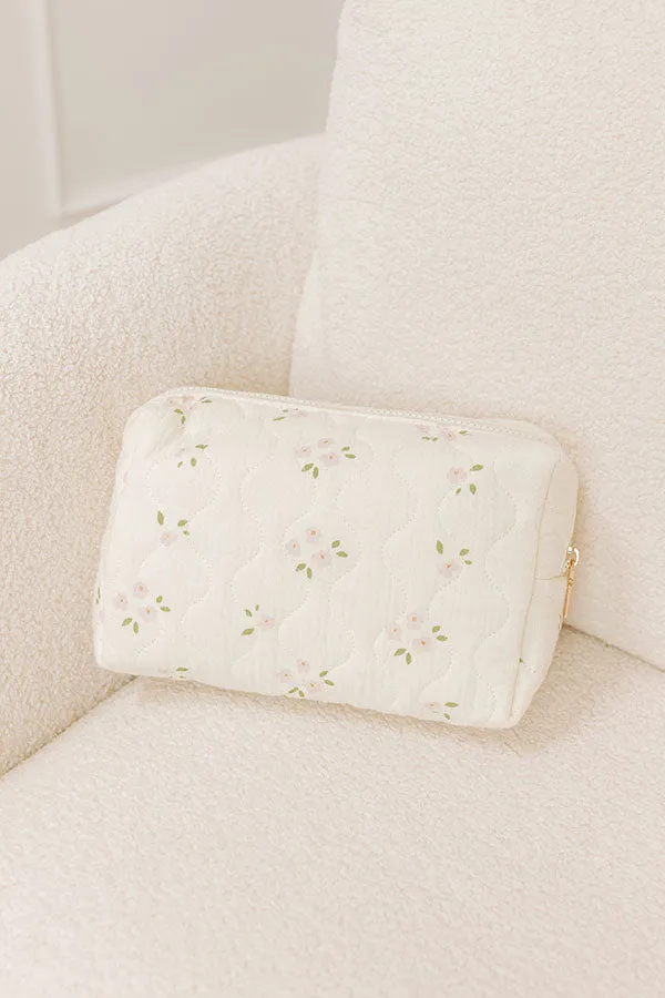 Quilted Keeper Cosmetic Bag in Floral Print sold by Impressions product image thumbnail 3
