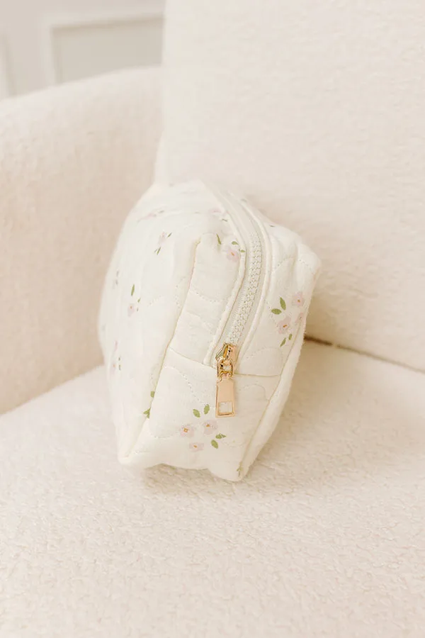 Quilted Keeper Cosmetic Bag in Floral Print sold by Impressions product image thumbnail 2