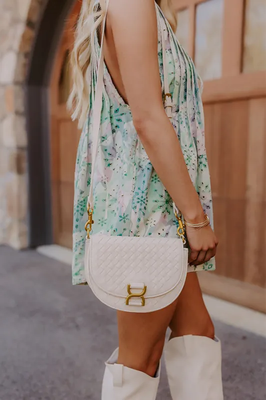 Alise Faux Leather Woven Crossbody in Cream sold by Impressions