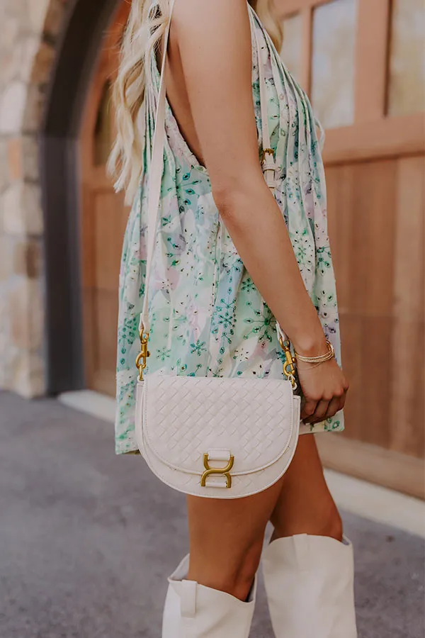 Alise Faux Leather Woven Crossbody in Cream sold by Impressions