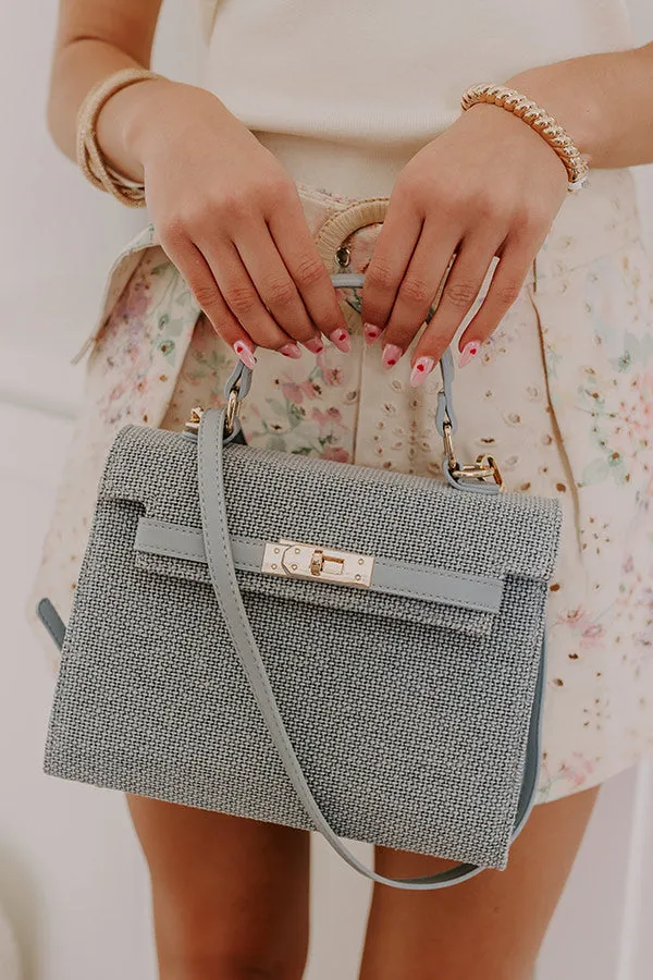 Adeline Woven Purse in Airy Blue sold by Impressions
