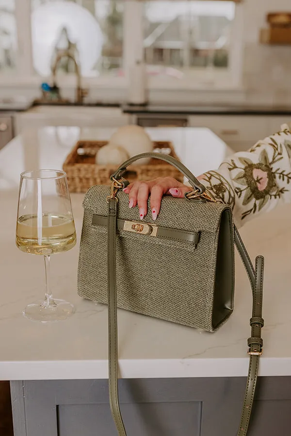 Adeline Woven Purse in Sage sold by Impressions