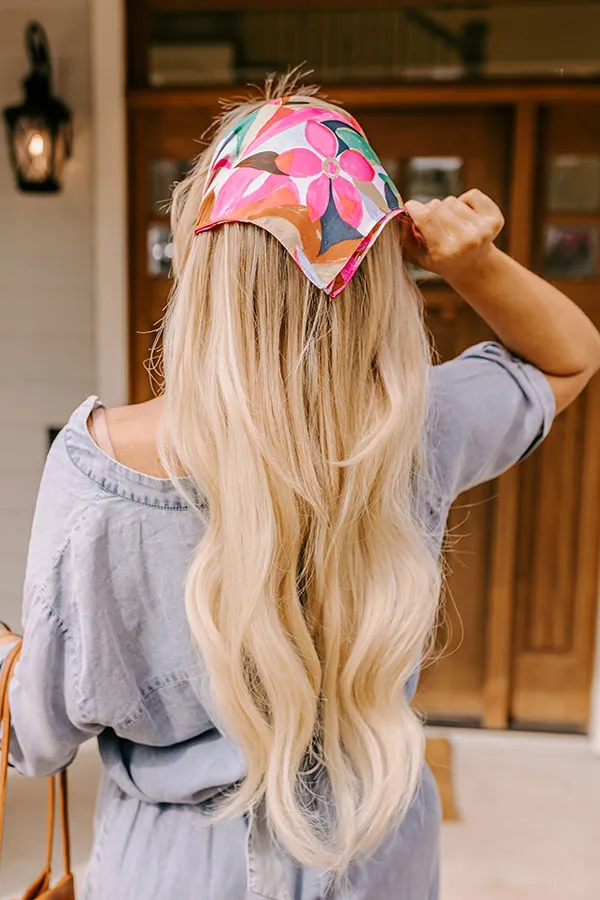 Bloom With A View Satin Scarf In Hot Pink sold by Impressions product image thumbnail 2