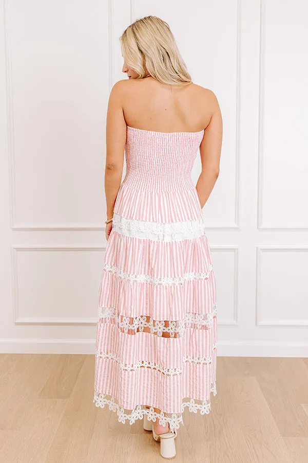 Seaside Sonata Stripe Midi Dress in Pink sold by Impressions product image thumbnail 4