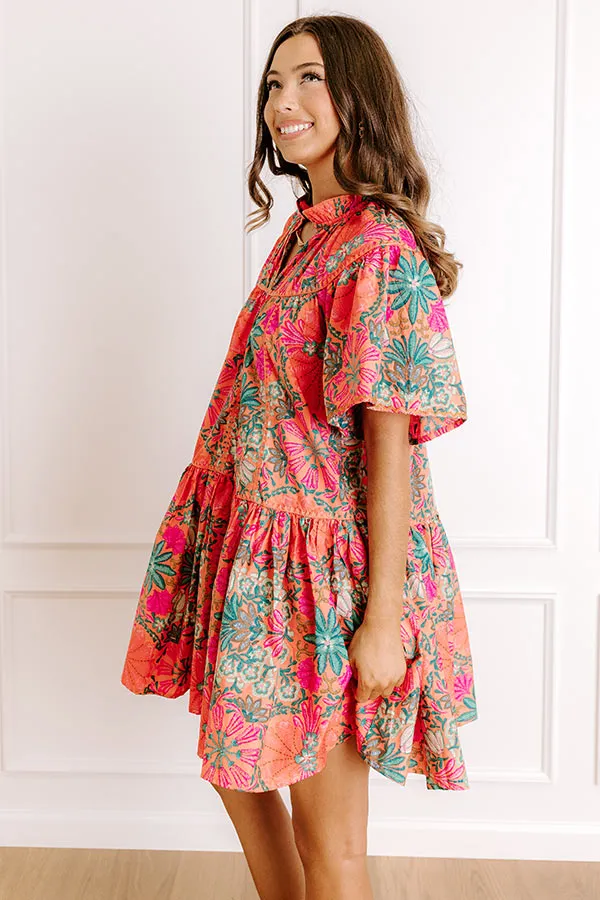 Sunset In Sevilla Floral Mini Dress sold by Impressions product image thumbnail 4