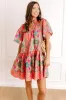 Sunset In Sevilla Floral Mini Dress sold by Impressions