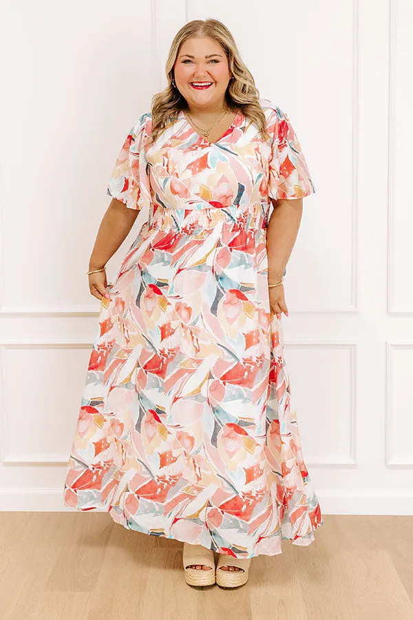 Vivid Vision Watercolor Maxi Dress Curves sold by Impressions